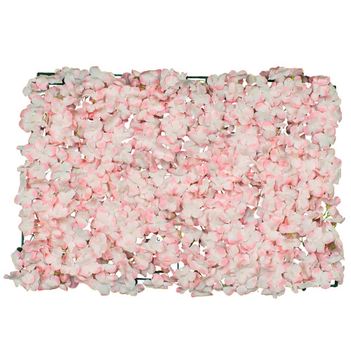  78314 Συνθετικό Πάνελ Λουλουδιών - Κάθετος Κήπος Ορτανσία Ροζ/Λευκό Μ60 x Υ40 x Π5cm