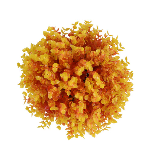  78513 Artificial - Συνθετικό Τεχνητό Διακοσμητικό Φυτό Θάμνος Πυξάρι Πορτοκαλί - Κίτρινο Φ26cm