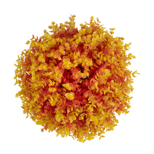  78514 Artificial - Συνθετικό Τεχνητό Διακοσμητικό Φυτό Θάμνος Πυξάρι Πορτοκαλί - Κίτρινο Φ31cm