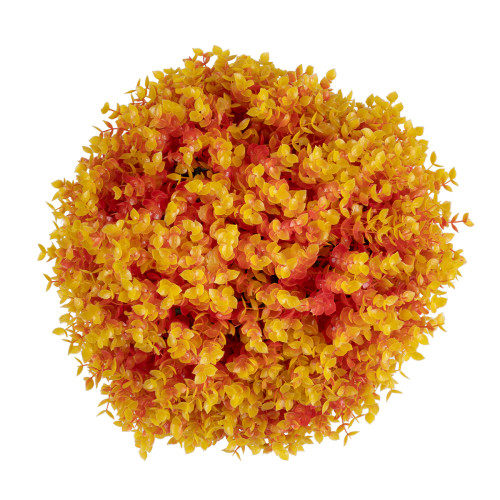  78515 Artificial - Συνθετικό Τεχνητό Διακοσμητικό Φυτό Θάμνος Πυξάρι Πορτοκαλί - Κίτρινο Φ36cm