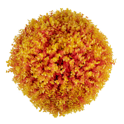  78516 Artificial - Συνθετικό Τεχνητό Διακοσμητικό Φυτό Θάμνος Πυξάρι Πορτοκαλί - Κίτρινο Φ46cm