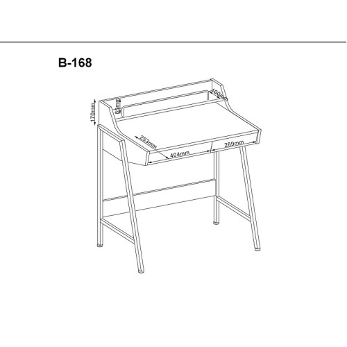 DESK B-168 OAK / C.BROWN DIOMMI B168BRD