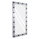 MAKEUP MIRROR-160x80-3 Μοντέρνος Καθρέπτης Μακιγιάζ με Πλαίσιο Φυσικού Ξύλου με Διακόπτη On/Off 20 x E27 AC220-240V - Μ80 x Π7 x Υ160cm - Γκρι Τσιμέντου