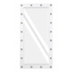 MAKEUP MIRROR-160x80-4 Μοντέρνος Καθρέπτης Μακιγιάζ με Πλαίσιο Φυσικού Ξύλου με Διακόπτη On/Off 20 x E27 AC220-240V - Μ80 x Π7 x Υ160cm - Λευκή Λάκα