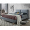 Upholstered bed ACOMA with gray fabric damask. 160x200 DIOMMI ACOMA160SZD