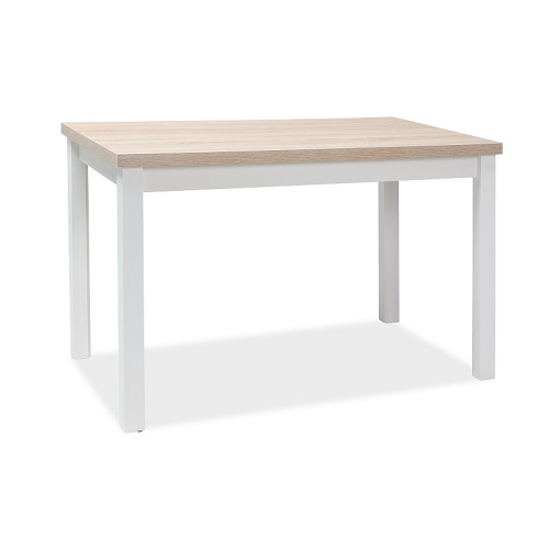 Kitchen table ADAM  laminated board Sonoma oak color and MDF frame, white mat 100x60x75cm DIOMMI ADAMDSB100