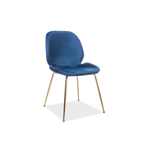 Upholstered chair Adrien 49x42x86 gold frame/velvet  bluvel 86 DIOMMI ADRIENVZLGR
