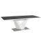 Dining table Alaras II 160-220x90x75 black stone effect/white lacquer DIOMMI ALARAS2SZ160