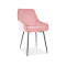 Upholstered chair Albi 50x45x82 frame black matte/velvet pink antique 92 DIOMMI ALBIVCRA