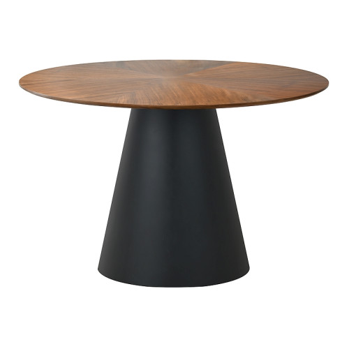 Round dining table ANGEL 120x75cm walnut/black matt DIOMMI ANGELORFI120