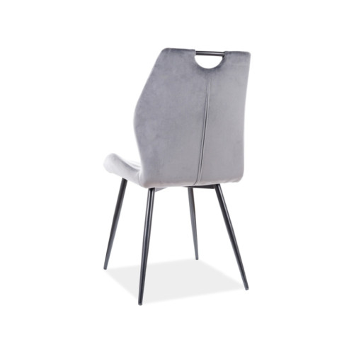 Upholstered chair Arco 51x51x91 black frame/grey velvet bluvel 14 DIOMMI ARCOVCSZ