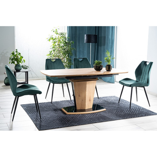 Upholstered chair Arco 51x51x91 black frame/green bluvel 78 DIOMMI ARCOVCZ