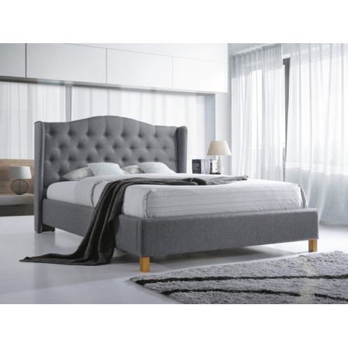 Upholstered Bed Aspen 140x200 Color Gray DIOMMI ASPEN140SZD
