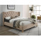 Upholstered Bed Aspen with Velvet 160x200 Color Beige DIOMMI ASPENV160BD