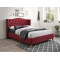 Upholstered Bed Αspen with Velvet 160x200 Color Burgundy DIOMMI ASPENV160BOD