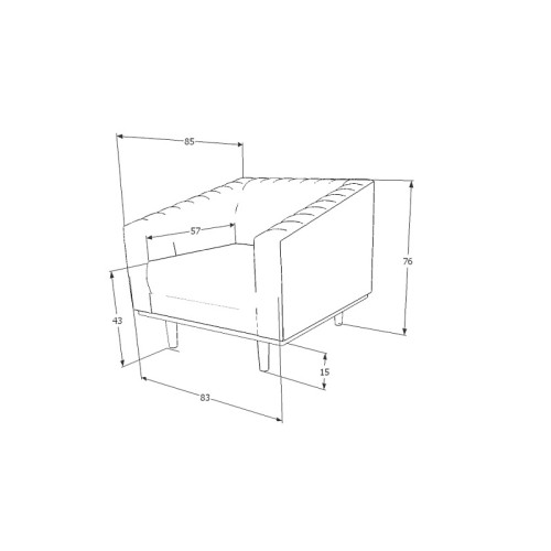 Armchair Asprey 1 velvet grey/venge DIOMMI ASPREY1VSZ14 80-073