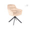 Upholstered chair ASTORIA beige velvet and black 60x45x85 DIOMMI ASTORIAVCBE