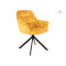 Upholstered chair Astoria 60x45x85 black metal base/curry velvet bluvel 68 DIOMMI ASTORIAVCCU