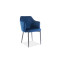Upholstered chair ASTOR blue velvet and black 55x46x83 DIOMMI ASTORVCGR