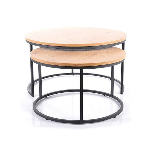 BENCH ATLANTA II OAK/BLACK (SET) DIOMMI ATLANTAIID2CZ