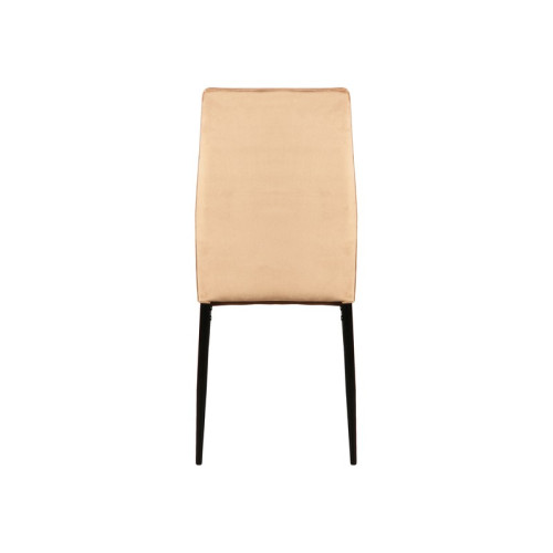 Upholstered chair ATOM beige velvet and black 44x39x93 DIOMMI ATOMVCBE