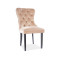 Upholstered dining chair August 56x46x98 wooden black legs/beige velvet bluvel 28 DIOMMI AUGUSTVCBE