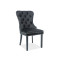 Upholstered dining chair August black velvet and black 56x46x98 DIOMMI AUGUSTVCC19