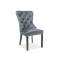 Upholstered dining chair AUGUST gray velvet and black 56x46x98 DIOMMI AUGUSTVCSZ14