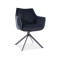 Upholstered chair Azalia 61x44x86 black metal base/black velvet bluvel 19 DIOMMI AZALIAVCC