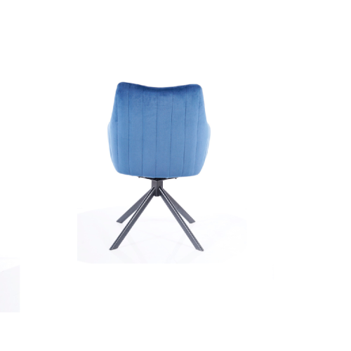 Upholstered chair Azalia 61x44x86 black metal base/navy velvet bluvel 86 DIOMMI AZALIAVCG