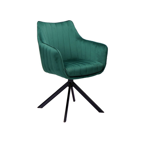 Upholstered chair Azalia 61x44x86 black metal base/green velvet bluvel 78 DIOMMI AZALIAVCZ