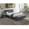 Upholstered bed AZURRO with gray fabric damask 140x200 DIOMMI AZURROV140SZD