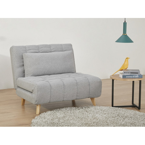 Extending armchair BILLY gray and beech 103x94x82 DIOMMI BILLYSZ