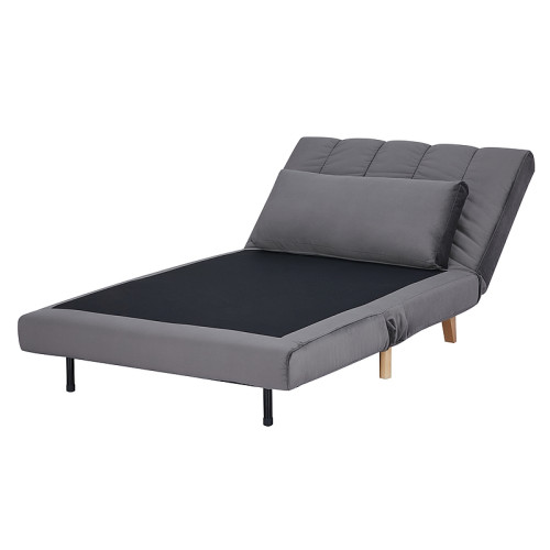 BILLY extendable armchair gray velvet and beech 103x94x82 DIOMMI BILLYVSZ