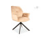 Upholstered chair BOOGIE II beige velvet and black 60x45x89 DIOMMI BOOGIEIIVCBE