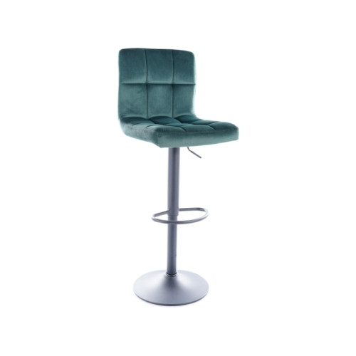 Upholstered chair C105 39x42x96 black mat base/green velvet bluvel 78 DIOMMI C105VCZ