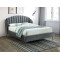 CALABRIA VELVET upholstered bed with gray fabric damask. 160x200cm. DIOMMI CALABRIAVSZZL