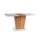 Extendable dining table CALIPSO IN made of laminated boards in matt white color and oak wotan 110(145)x68.6 DIOMMI CALIPSOBMDW110IN