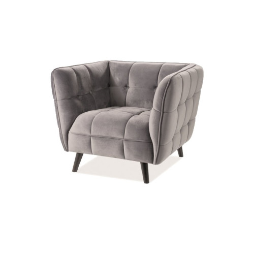  Armchair grey velvet CASTELLO1 85X92X78 DIOMMI 80-089