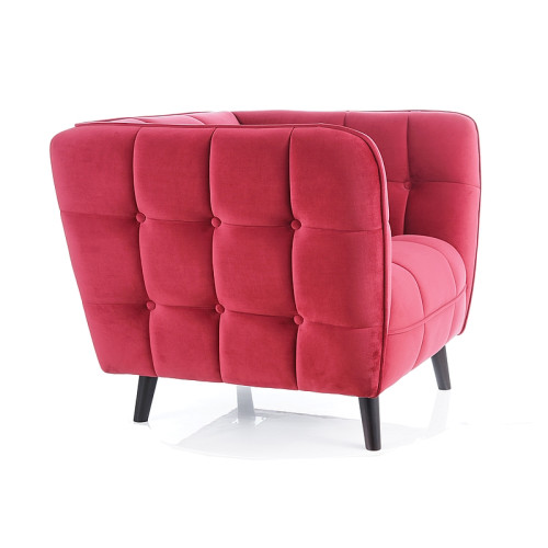 Armchair CASTELLO 1 burgundy and wenge 92x85x78 DIOMMI CASTELLO1V59