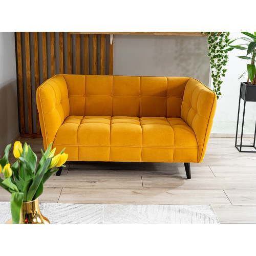 SOFA CASTELLO 2 VELVET CURRY BLUVEL 68 / WENGE DIOMMI CASTELLO2V68