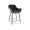 Upholstered bar stool Cherry H2 56x42x86 black metal base/black velvet bluvel 19 DIOMMI CHERRYH2CC