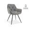 Upholstered chair CHERRY gray matte velvet and black 57x43x87 DIOMMI CHERRYMVCSZ
