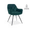 Upholstered chair Cherry green matte velvet and black 57x43x87 DIOMMI CHERRYMVCZ