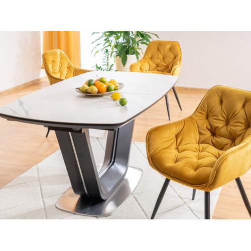 CHERRY VELVET CHAIR BLACK FRAME / CURRY BLUVEL 68 DIOMMI CHERRYVCCU
