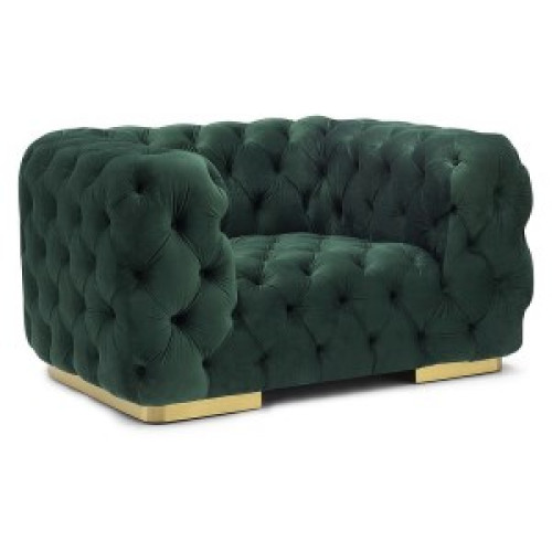 Velvet armchair CHESTER1 in green color DIOMMI 130x97x67 CHESTER1VZ 80-624