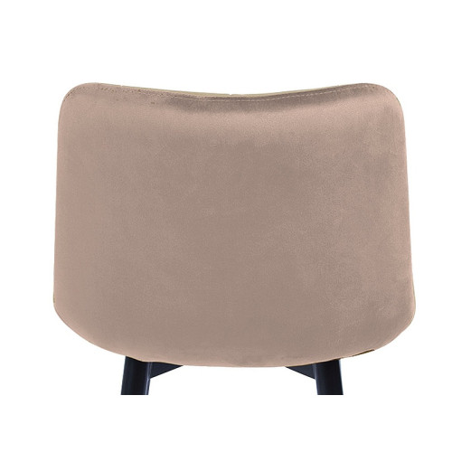 Upholstered bar stool Chic H2 45x37x92 black/beige velvet DIOMMI CHICH2VCBE