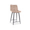 Upholstered bar stool Chic H2 45x37x92 black/beige velvet DIOMMI CHICH2VCBE