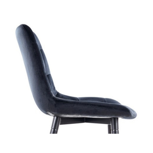 Upholstered bar chair Chic H2 45x37x92 black/black velvet DIOMMI CHICH2VCC
