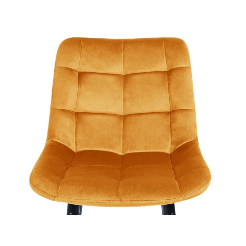 Upholstered chair CHIC H2 curry velvet and black DIOMMI 45x37x92 CHICH2VCCU